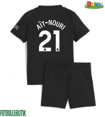 Manchester City Rayan Ait-Nouri #21 Bortaställ Barn 2025-26 Kortärmad (+ Korta byxor)